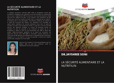 LA SÉCURITÉ ALIMENTAIRE ET LA NUTRITION