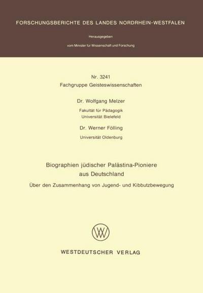 Biographien jüdischer Palästina-Pioniere aus Deutschland