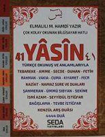 Cok Kolay Okunan Bilgisayar Hatli 41 Yasin Canta Boy Kod 202