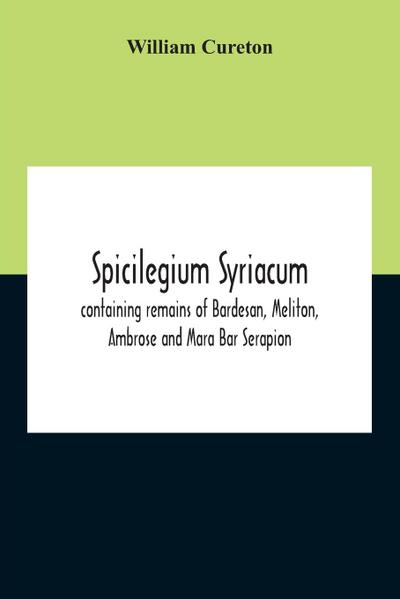 Spicilegium Syriacum