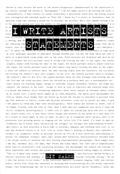 I Write Artist Statements