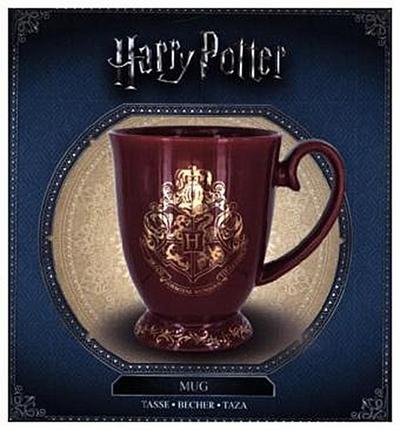 HARRY POTTER Original Hogwarts Tasse aus Keramik mit goldenem Wappen, Mehrfarbig 9cm x 12 cm x 11 cm