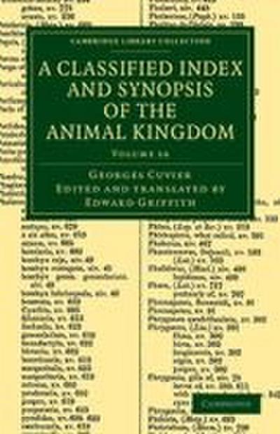 A Classified Index and Synopsis of the Animal Kingdom - Volume 16