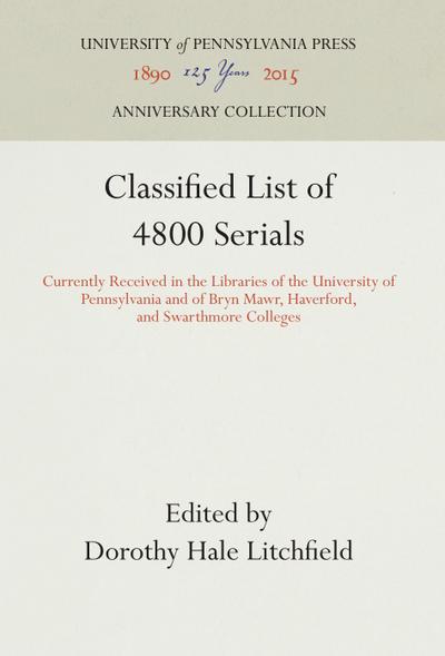 Classified List of 4800 Serials