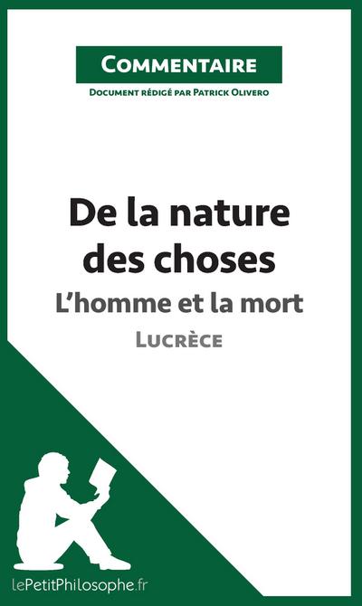 De la nature des choses de Lucrèce - L’homme et la mort (Commentaire)