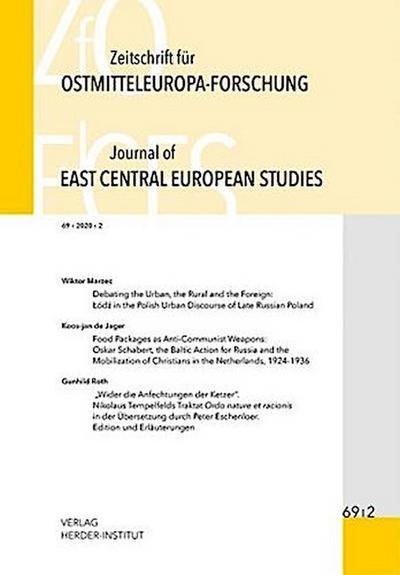 Zeitschrift für Ostmitteleuropa-Forschung (ZfO) 69/2 / Journal of East Central European Studies (JECES)