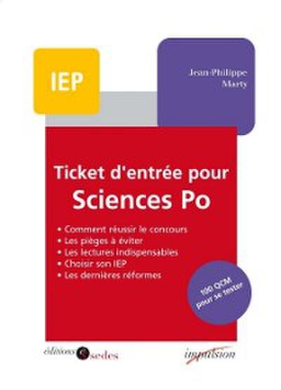 Ticket d’entree pour Sciences Po