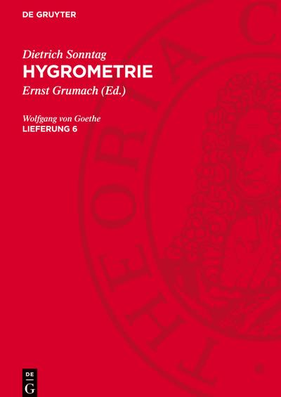 Hygrometrie, Lieferung 6, Hygrometrie Lieferung 6