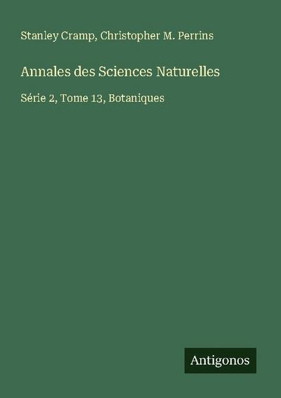 Annales des Sciences Naturelles