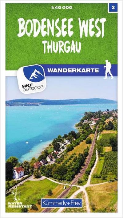 Kümmerly+Frey Wanderkarte 2 Bodensee West, Thurgau 1:40.000