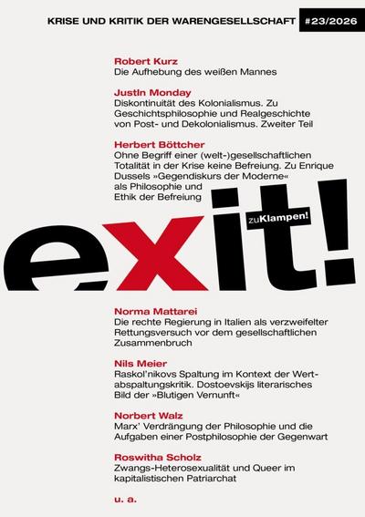 exit! Krise und Kritik der Warengesellschaft 23/2026