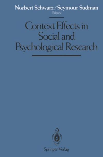 Context Effects in Social and Psychological Research