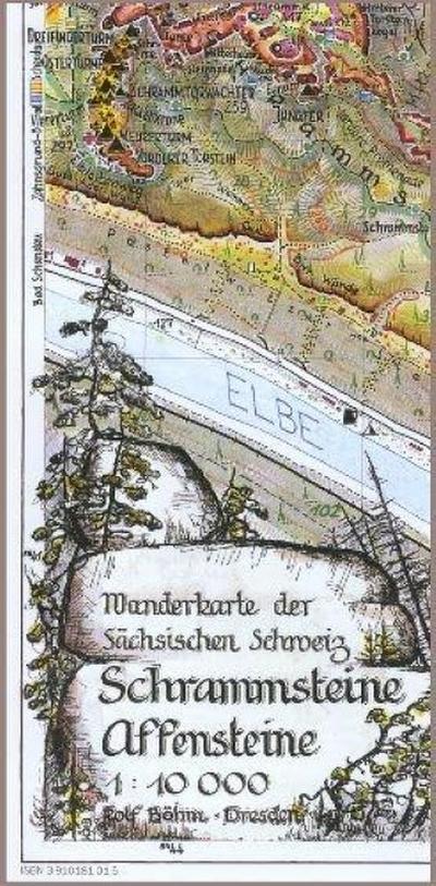 Schrammsteine - Affensteine 1:10000
