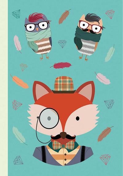 Notebook: The Hipster Animals Collection Design a