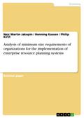Analysis of minimum size requirements of organizations for the implementation of enterprise resource planning systems