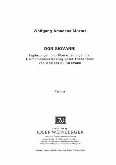 Don Giovanni 5 Stücke aus der Operfür 2 Oboen, 2 Klarinetten (A), 2 Hörner (F)
