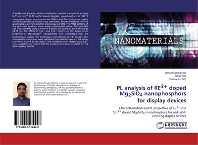 PL analysis of RE3+ doped Mg2SiO4 nanophosphors for display devices