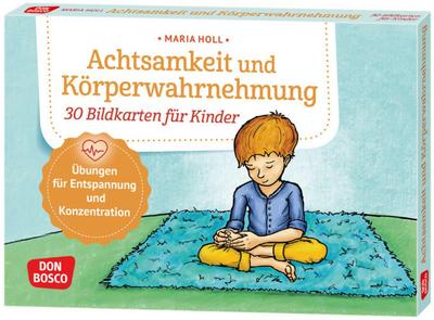 Achtsamkeit und Körperwahrnehmung. 30 Bildkarten für Kinder, m. 1 Beilage