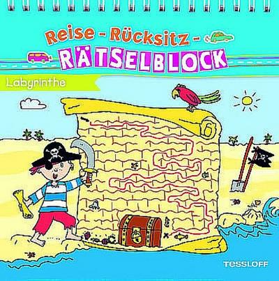 Reise-Rücksitz-Rätselblock: Labyrinthe