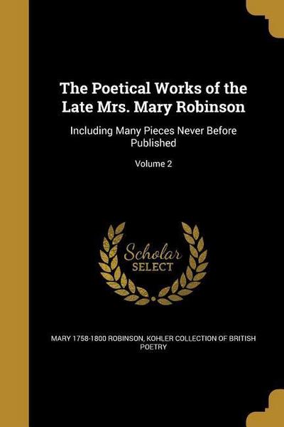 POETICAL WORKS OF THE LATE MRS