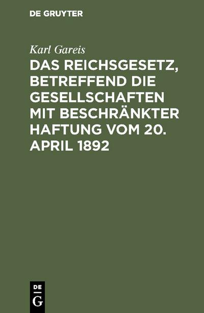 Das Reichsgesetz