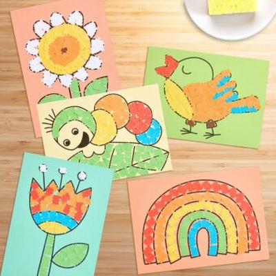 Bastelset - Erstes Kleben Frühlingsbilder