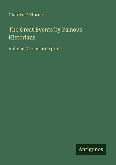The Great Events by Famous Historians