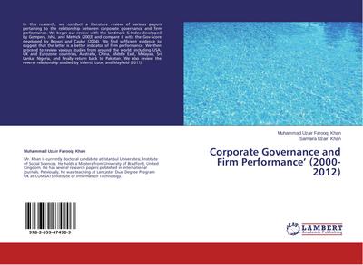 Corporate Governance and Firm Performance¿ (2000-2012)