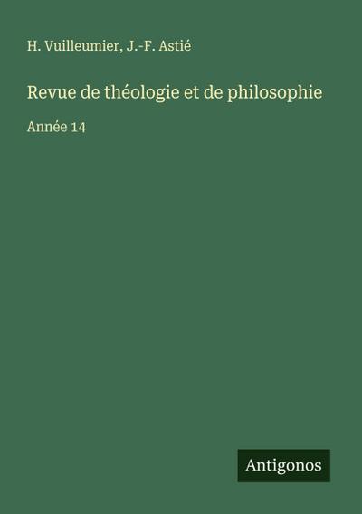 Revue de théologie et de philosophie