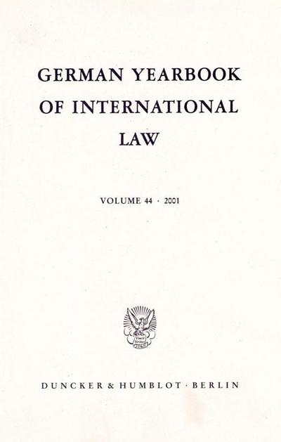 German Yearbook of International Law / Jahrbuch für Internationales Recht.