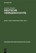 Der altdeutsche Vers, Teil 3