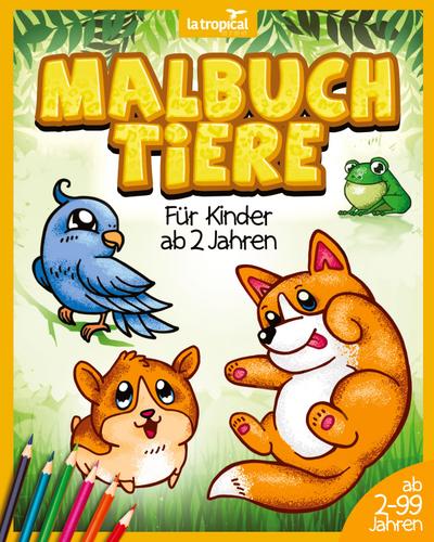 Malbuch Tiere für Kinder ab 2 Jahren