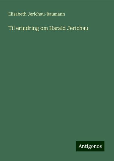 Til erindring om Harald Jerichau