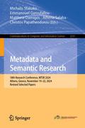 Metadata and Semantic Research