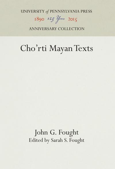 Cho’rti Mayan Texts