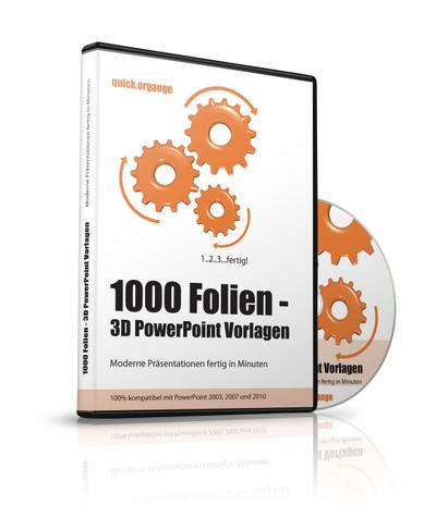 1000 Folien - 3D PowerPoint Vorlagen, Farbe: quick.orange (2017), 1 CD-ROM