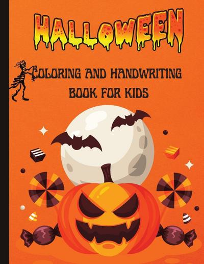Halloween Coloring and Handwriting Book for Kids