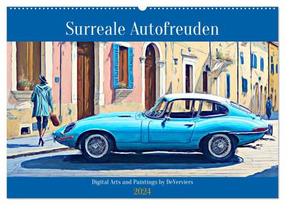 Surreale Autofreuden (Wandkalender 2024 DIN A2 quer), CALVENDO Monatskalender