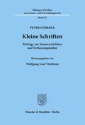 Kleine Schriften.