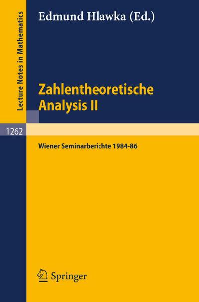 Zahlentheoretische Analysis II
