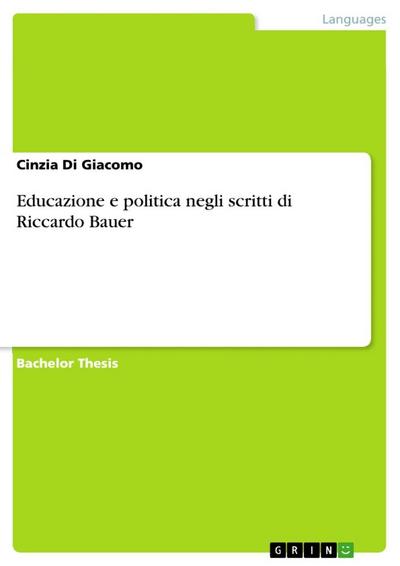 Educazione e politica negli scritti di Riccardo Bauer