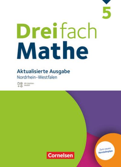 Dreifach Mathe 5. Schuljahr. Nordrhein-Westfalen -  Aktualisierte Ausgabe 2022 - Schülerbuch