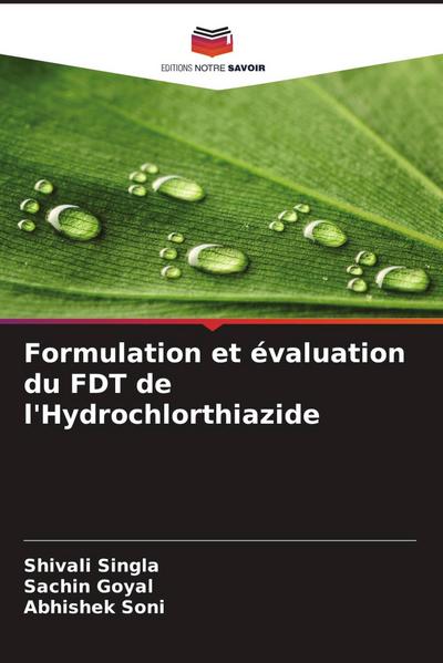 Formulation et évaluation du FDT de l’Hydrochlorthiazide