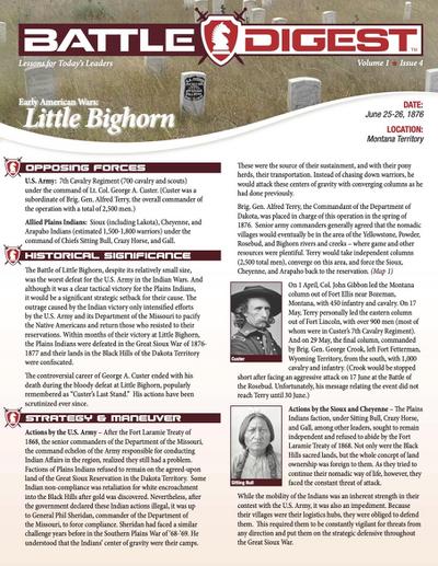 Battle Digest: Little Bighorn