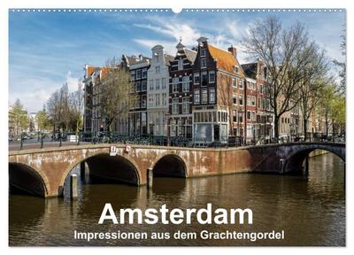 Amsterdam - Impressionen aus dem Grachtengordel (Wandkalender 2024 DIN A2 quer), CALVENDO Monatskalender