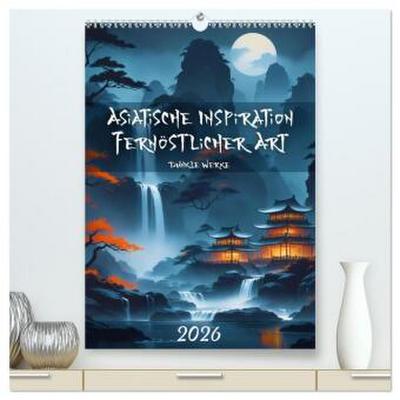 Asiatische Inspiration Fernöstlicher Art - Dunkle Werke (hochwertiger Premium Wandkalender 2026 DIN A2 hoch), Kunstdruck in Hochglanz