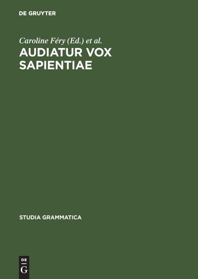 Audiatur Vox Sapientiae
