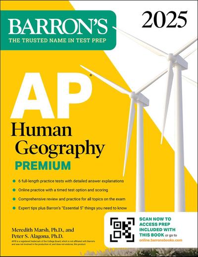 AP Human Geography Premium, 2025: 6 Practice Tests + Comprehensive Review + Online Practice