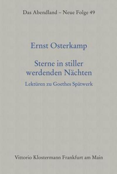 Sterne in stiller werdenden Nächten