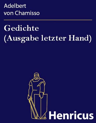 Gedichte (Ausgabe letzter Hand)